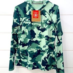 Simms solar flex hoodie print woodland camo Avalon size small